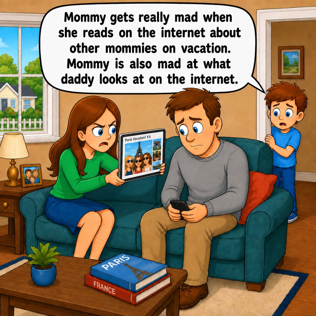 Sample page from Why Is Mommy Mad?